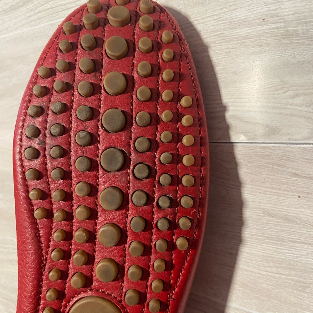 Gucci Red Leather Horsebit Drivers - Picture 16 of 16